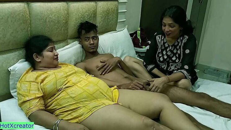 Young Boy's Threesome Adventure with Two Indian Beauties! Authentic Indian Teen Sex Action