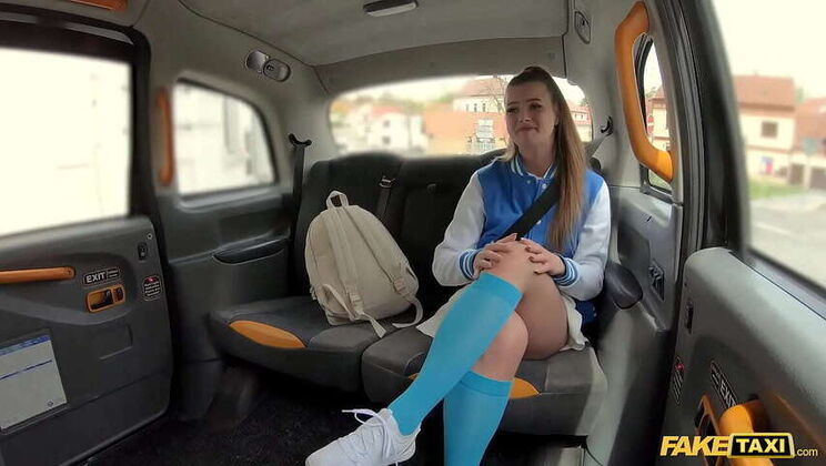 Newcomer Olivia Sparkle's First Time: Losing Her Virginity with a Big Cock in a Taxi