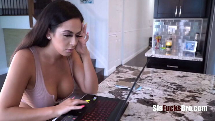 Step Brother Fucks Step Sister During Her Zoom Meeting