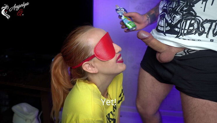 Best Friend Surprises Me with Cum in Blindfolded Taste Game - Angelya G & YuriyT