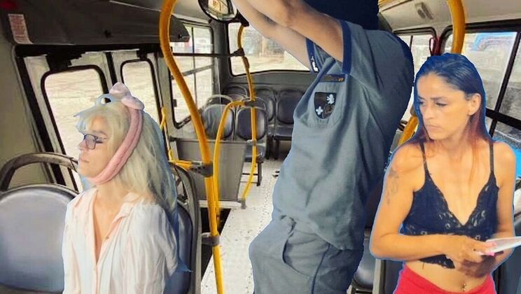 Redhead Teen Gets Groped and Fucked on Public Bus - Amateur Hardcore Action