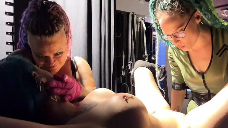 Horny Lesbian Couple with Big Tits Loving Anal - EdgesOfReality & Domina Dark