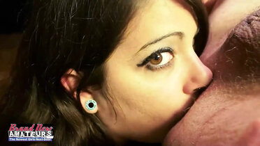 Busty Tattooed Brunette Evera Kai Willow Sucks Cock in POV HD Video
