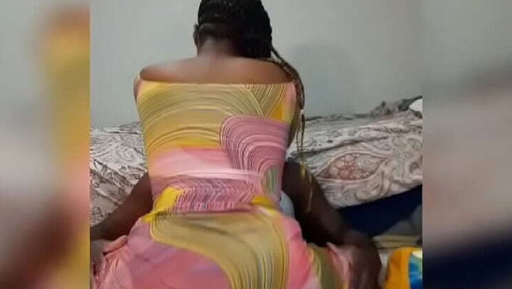 Maskedluv Teases with Black Cock Blowjob in Bedroom