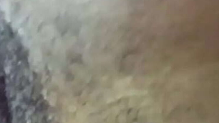 Hairy Ebony Pussy Lips Peeking Out of Lace Panties - Nellycantsay Tease