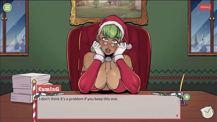 Claus' Secret Surprise: Femboy Santa Elf Gets Covered in Cum - Hentai Game Ep.5