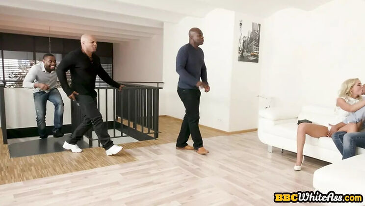 Petite blonde newbie Victoria Pure takes huge IR gangbang with Tony Brooklyn