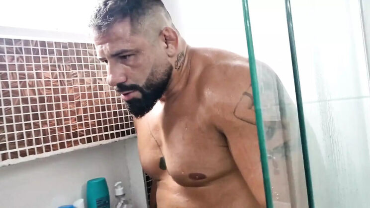 Hot Brazilian Stepbro Surprises Me in Shower - Sloppy Blowjob & Pussy Eating