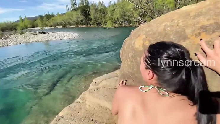 Hot Brunette Latina Fucks Stranger by the River in Argentina - POV Outdoor Sex