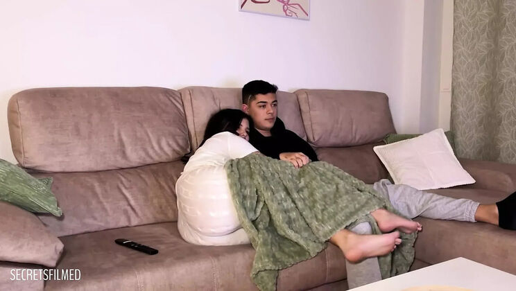 Hot Latina GF Can't Focus on Movies - Ends Up Riding Me Hard