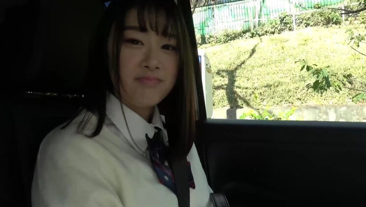 Nagisa - Cute Asian Teen with Natural Big Tits in School Uniform Blowjob