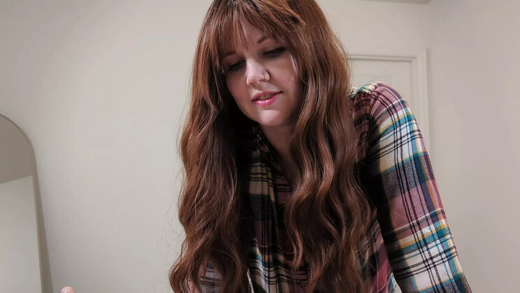 Step Sis Helps Me Take Dick Pics - Redhead Ginger Shows Her Blowjob Skills