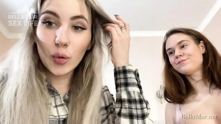 Married Couple Fucks Hot Girl - Threesome with Big Ass & Dirty Talk - Bella Mur & Leria Glow