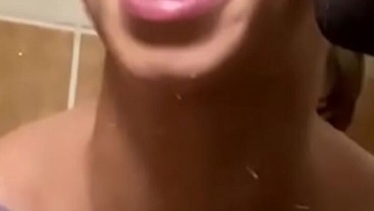Blonde Roommate Megane Lopez Takes Huge BBC in Shower - Doggystyle & Blowjob
