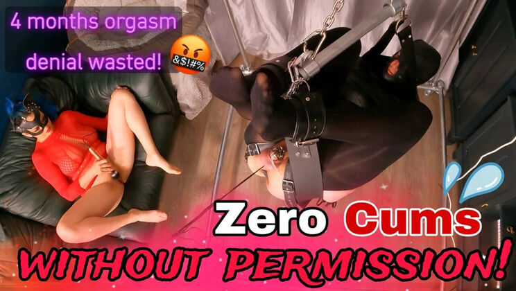 Femdom Mistress Training Zero - Ruined Orgasm & Anal Fisting in Suspension Bondage - Hardcore Ballbusting & Cumshot