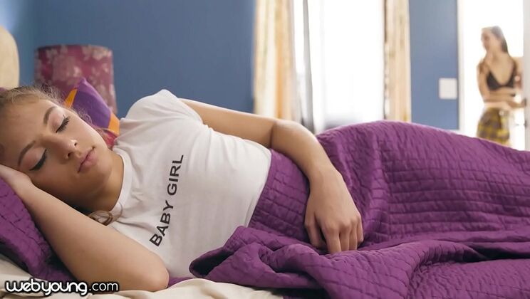 Naughty 18yo Teen Gia Derza Sneaks In for Hot Lesbian Scissoring & Pussy Licking