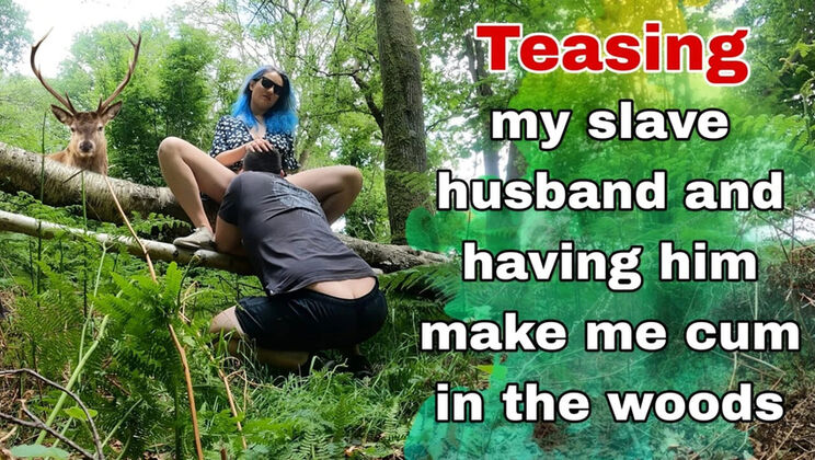 MILF Wife Teaches Submissive Slave to Lick Pussy in Public Woods - Real Amateur Femdom Training