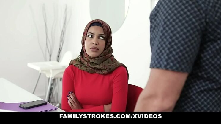 Stepsister in Hijab Sucks Big Cock - Maya Farrell Family Strokes