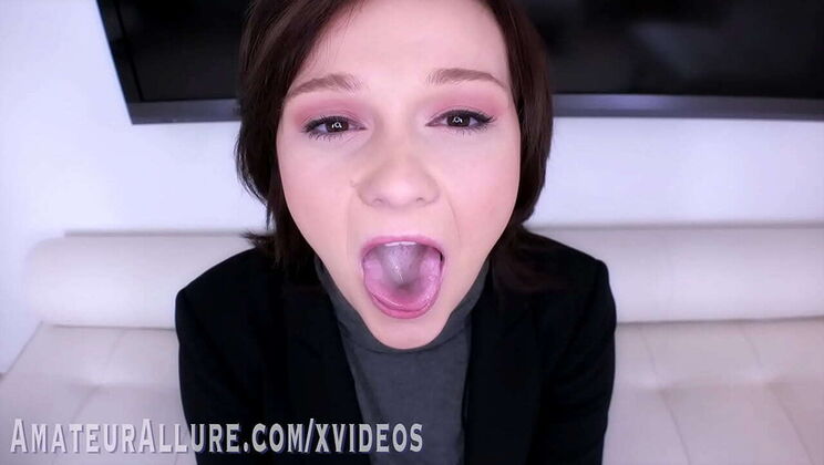 Lexi Mansfield & Emma Wilson Give Hot POV Blowjobs in Audition - Deep Throat & Cum in Mouth