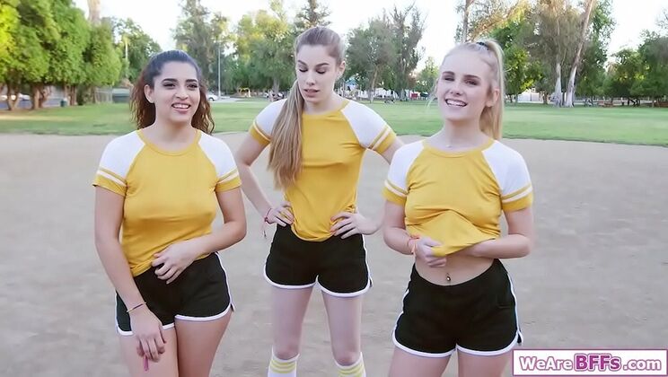 Hot Besties Gabriela Lopez, Bobbi Dylan & Natalie Knight Take Coach's Big Cock - Group Sex & Face Sitting