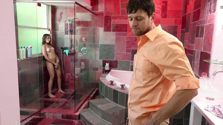 Stepdad Catches Horny Teen Stepdaughter Masturbating - Big Cock Teen Sex