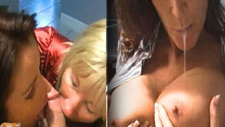 Blonde MILF StepMom Rachel Steele Helps With A Hot Threesome & Double Blowjob