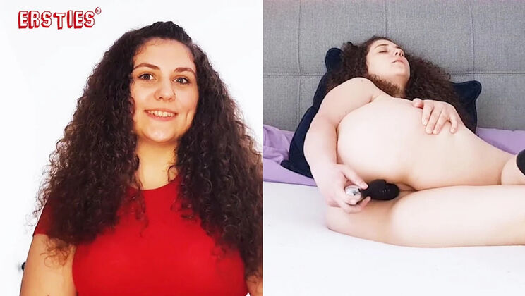 Hot German Teen Isi B Masturbates with Vibrator - Big Natural Tits & Shaved Pussy Solo