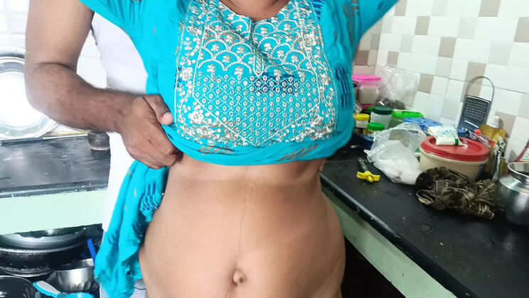 Step Sister Fucks in Kitchen - Hot Indian Maid Romance with Mysoremanju