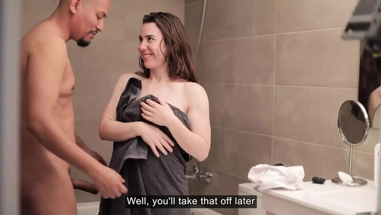 Roommates Share Shower - Big Dick Black Guy Fucks White Teen in Bathroom