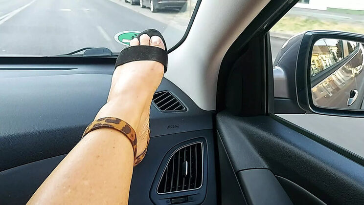 Horny BBW Stepmom Teases Step Son & Fingers Herself in Car - Hot MILF Action