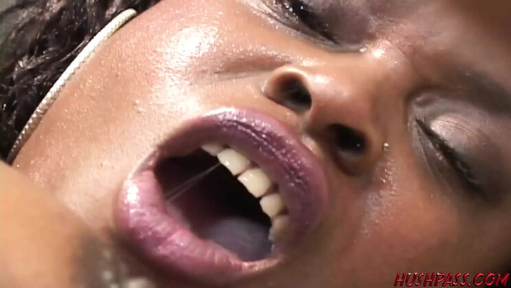 Thick Ebony Nyeema Takes Big White Cock in Her Booty - Anal & Facial