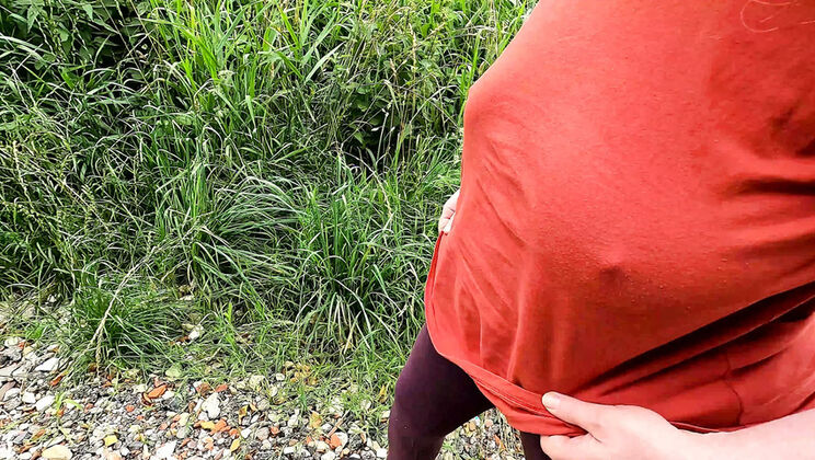 Busty German Slut Gets Tits Spanked & Trained in Public Meadow - BDSM Outdoor Domination