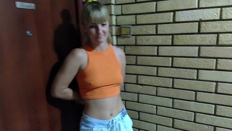 Hot Russian Wife Sucks Neighbor's Cock While Hubby is Home - Cheating POV Blowjob