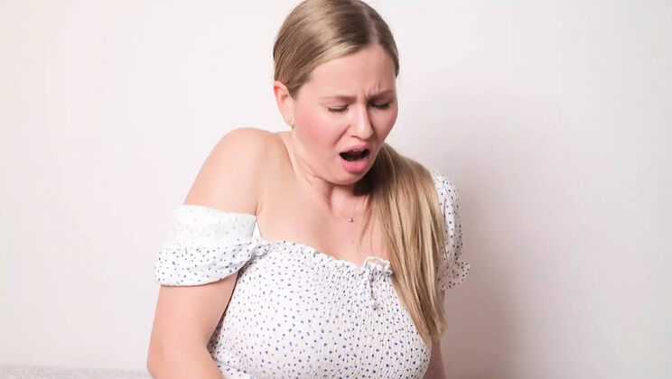 Hot Russian blonde Stella Cardo shows off her big natural tits in solo play