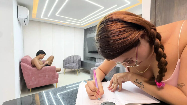 Busty Redhead Stepsister Wants To Measure My Big Cock - Gets Turned On Instantly