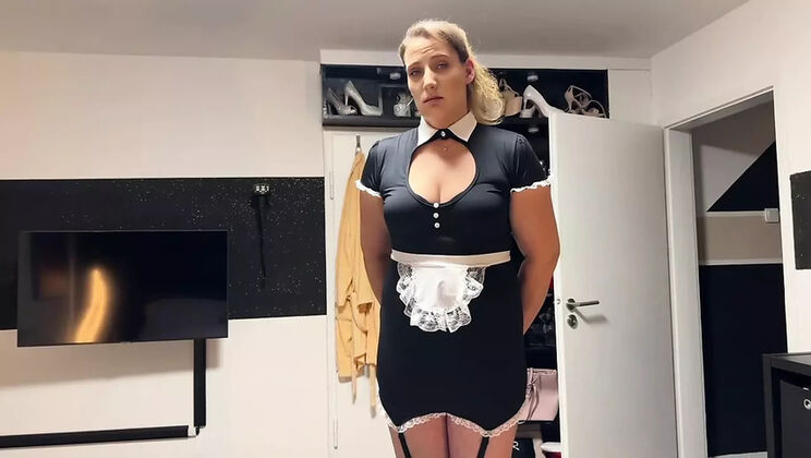 Hot German MILF Maid JuliaWinter Gets Used Hard - Blowjob & Doggy Style Fuck!
