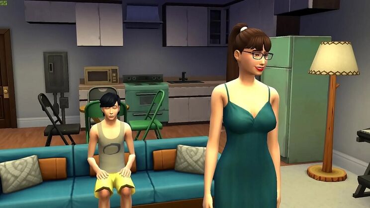 Shy Skinny Stepmom First Time Fucking Step-Son's Big Dick