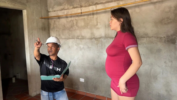 Julianaburning Pregnant Latina MILF Fucks Little Engineer For House Inspection - Huge Cock Rough Sex