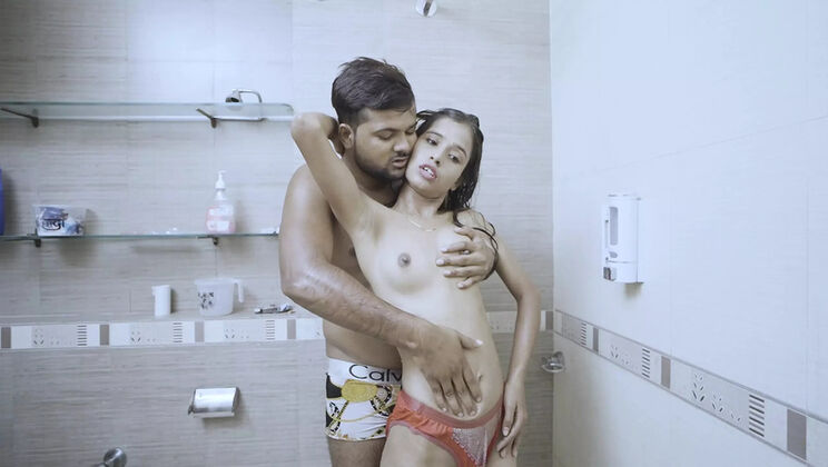 Stepsister Caught Naked in Bathroom - Stepbrother Fucks Her Hard Doggy Style