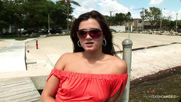 Petite brunette Cece Stone gets deep throat fucked and takes a mouthful of cum from Juan Largo