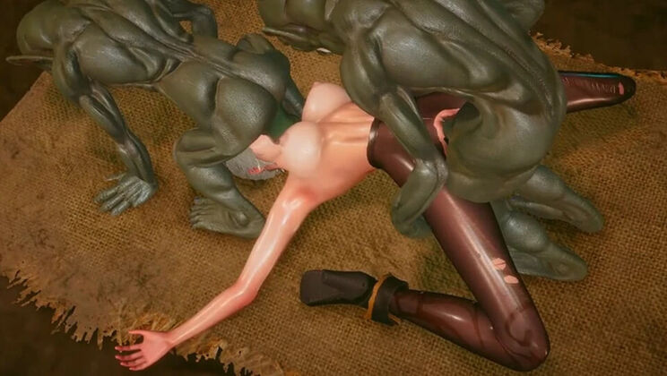 Hatano Miwa Intense Gangbang: Goblin Orgy Fucks Tight Asian Pussy, Stretching Hot Ass, Dripping Creampie