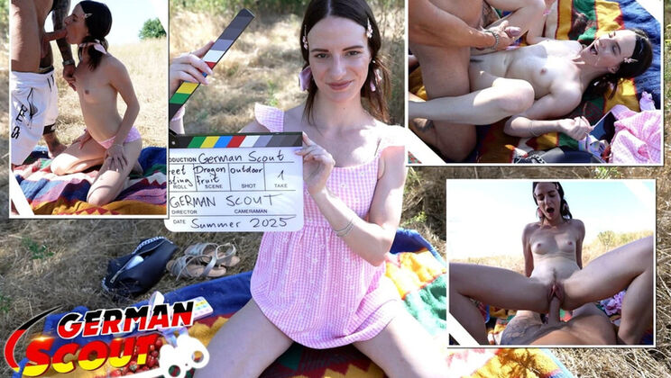 German Scout Outdoor Casting: Petite Teen Liliana Lily with Long Labia Fucked Hard in Public