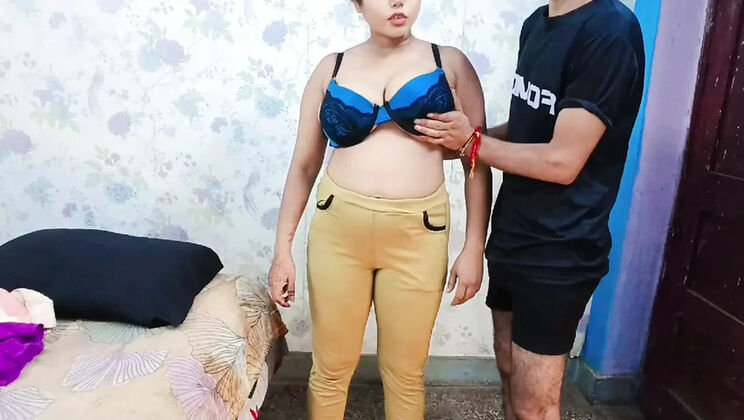 Sexy Indian Bhabhi Gym Trainer Workout with Big Natural Tits and Doggy Style