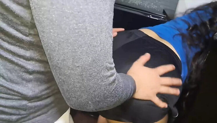 Big Booty MILF Stuck Needing Help - Hot Doggy Style Fuck with Latina StepMom