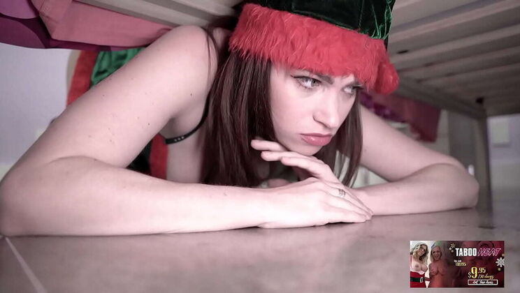 StepSister Stuck and Anal Fucked for Christmas - Nicole Rae Big Tits POV