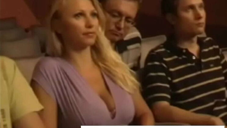 Busty Blonde Nikita Valentin Groped Hard in Cinema Sex Scene