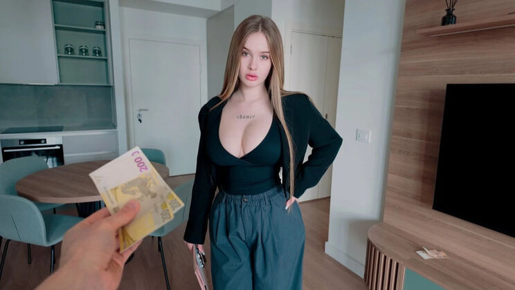 Young Real Estate Agent Fucks For Job - Big Tits Teen Takes Big Cock Creampie