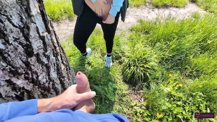 Amateur Italian Redhead Gives Risky Outdoor Blowjob to Stranger with Big Cock