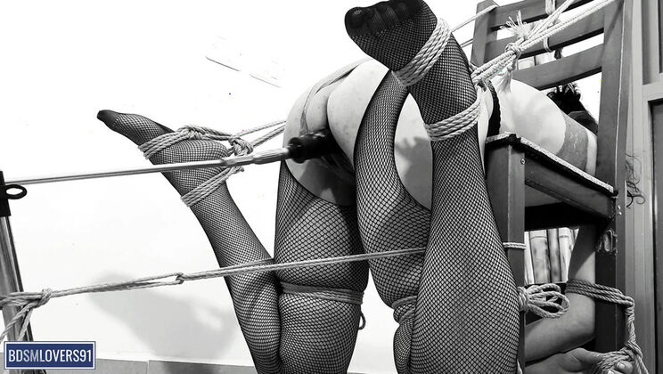 Bound and Bent Over Chair: Submissive Slut Begs for More Hardcore BDSM