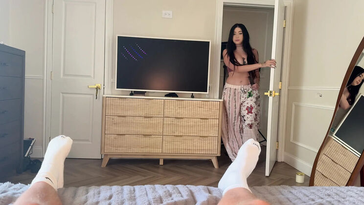 Horny Step Sis Cheats With Me In Bed - Big Ass Doggy & Cowgirl Fuck